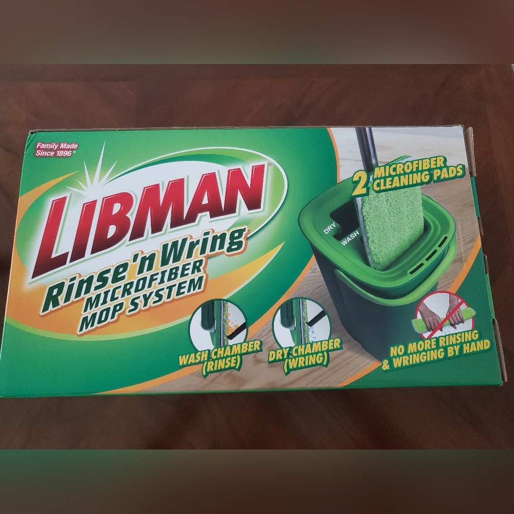 Libman Rinse 'n Wring Microfiber Mop System, NEW